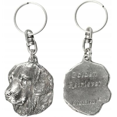 Inny producent Golden Retriever - posrebrzany brelok z psem w pudełku ozdobnym, ozdoba torebki, zawieszka do plecaka marki Art-Dog Inny producent Golden Retriever - posrebrzany brelok z psem w pudełku ozdobnym, ozdoba torebki, zawieszka do plecaka marki Art-Dog