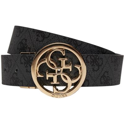 Guess Czarny dwustronny damski pasek w monogram Noelle REV H35 XS Guess Czarny dwustronny damski pasek w monogram Noelle REV H35 XS