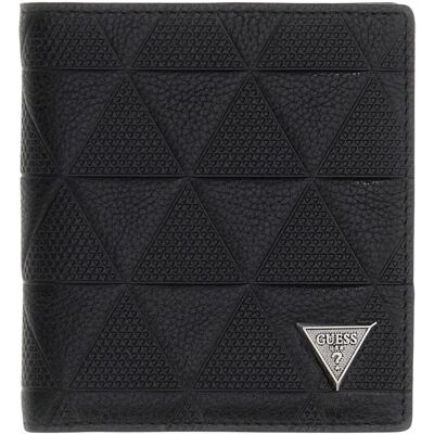 Guess Czarny mały męski portfel pikowany Torino Bifold S Guess Czarny mały męski portfel pikowany Torino Bifold S