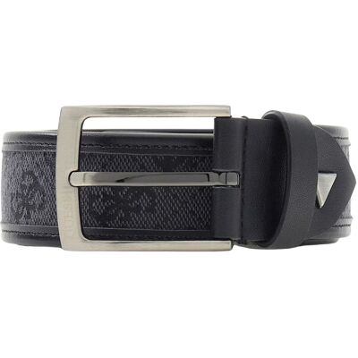 Guess Czarny męski pasek w monogram Boston H35 XL Guess Czarny męski pasek w monogram Boston H35 XL