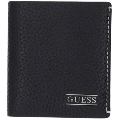 Guess Czarny skórzany portfel męski Boston Bifold S Guess Czarny skórzany portfel męski Boston Bifold S