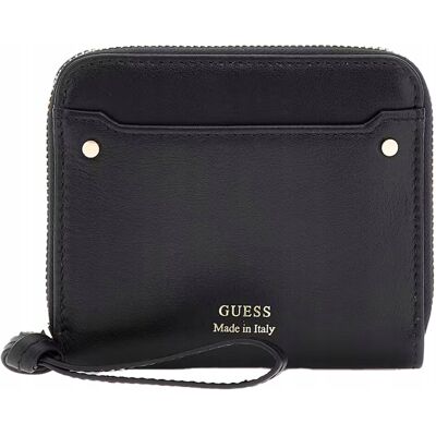 Guess Damski Mały Portfel Elegancka Portmonetka Poliuretanowa Czany Gładki Guess Damski Mały Portfel Elegancka Portmonetka Poliuretanowa Czany Gładki