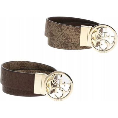 Guess PASEK DAMSKI 2W1 ORLINA ADJ & REV PANT BELT BRĄZOWY r.S Guess PASEK DAMSKI 2W1 ORLINA ADJ & REV PANT BELT BRĄZOWY r.S
