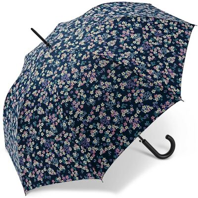 Happy Rain 41106 Long AC Millefleurs parasol damski granatowy w kwiaty Happy Rain 41106 Long AC Millefleurs parasol damski granatowy w kwiaty