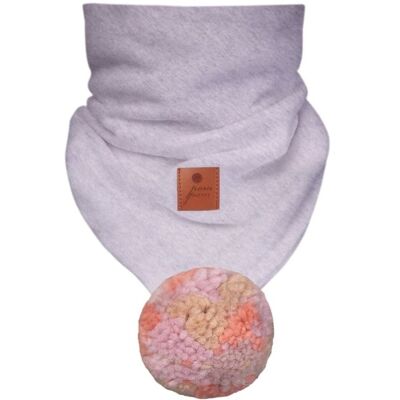 Hi Little One komin bandana zimowa dla niemowlaka ALPACA BOHO Dark Pink M Pom Pom Hi Little One komin bandana zimowa dla niemowlaka ALPACA BOHO Dark Pink M Pom Pom