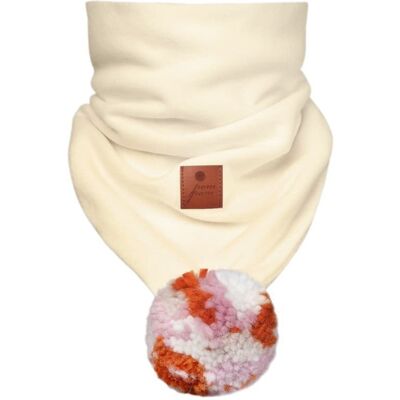 Hi Little One komin bandana zimowa dla niemowlaka ALPACA BOHO Ivory/Rust M Pom Pom Hi Little One komin bandana zimowa dla niemowlaka ALPACA BOHO Ivory/Rust M Pom Pom