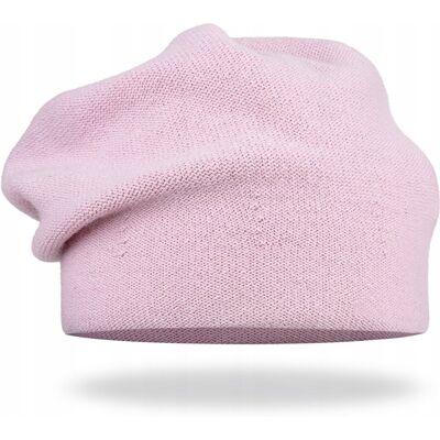 Majka Jesienny Elegancki Beret Damski Na Jesień 100% Wełna Merino Różowy Majka Jesienny Elegancki Beret Damski Na Jesień 100% Wełna Merino Różowy