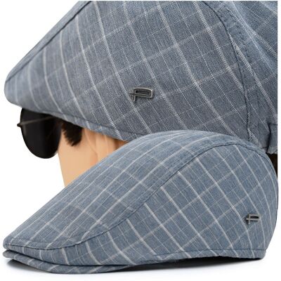 KASZKIET Męski Bawełniany na Lato Czapka w Kratkę NIEBIESKI Pako Jeans KASZKIET Męski Bawełniany na Lato Czapka w Kratkę NIEBIESKI Pako Jeans