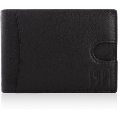Klasyczny Skórzany Portfel Męski Rfid Paolo Peruzzi T-46-Bl Klasyczny Skórzany Portfel Męski Rfid Paolo Peruzzi T-46-Bl