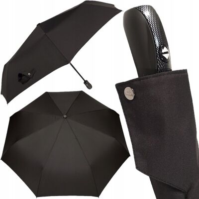 Elegancki parasol męski czarny automatyczny Carbon Steel Elegancki parasol męski czarny automatyczny Carbon Steel