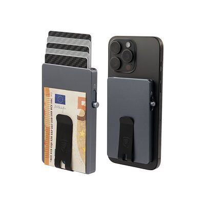 Koruma Aluminiowe Etui na Karty z Magsafe I Klipsem Na Banknoty (Szary) Koruma Aluminiowe Etui na Karty z Magsafe I Klipsem Na Banknoty (Szary)