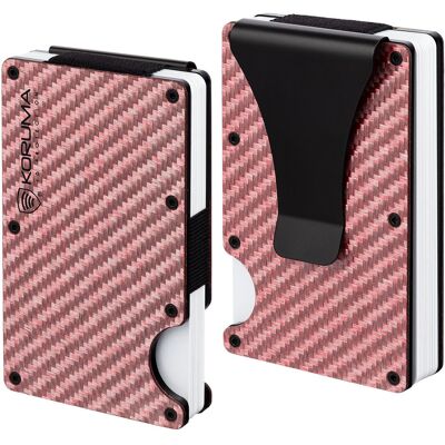 Koruma, Etui na karty antyRFID, Różowy carbon, KUK-68CPINK Koruma, Etui na karty antyRFID, Różowy carbon, KUK-68CPINK