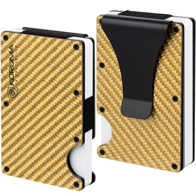 Koruma, Etui na karty antyRFID, Złoty carbon, KUK-68CGOLD Koruma, Etui na karty antyRFID, Złoty carbon, KUK-68CGOLD