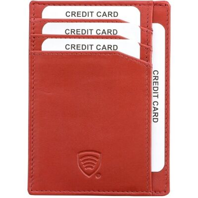 Koruma, Etui na karty RFID damskie, czerwone, 8x11 cm Koruma, Etui na karty RFID damskie, czerwone, 8x11 cm