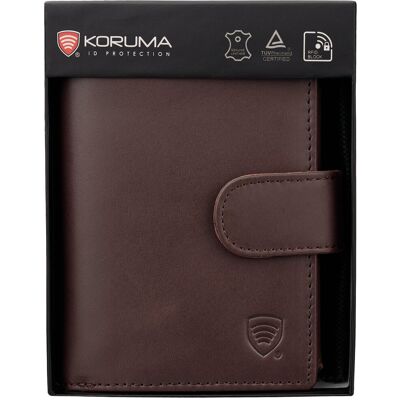 Koruma, Portfel Męski Skórzany Ochrona Rfid, Brązowy, Sm-904Hbr Koruma, Portfel Męski Skórzany Ochrona Rfid, Brązowy, Sm-904Hbr