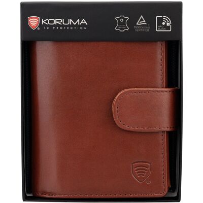 Koruma, Portfel męski skórzany ochrona RFID, brązowy, SM-904OBR Koruma, Portfel męski skórzany ochrona RFID, brązowy, SM-904OBR
