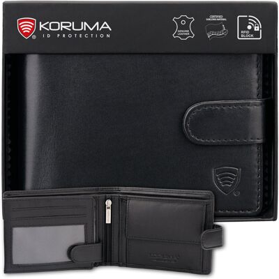 Koruma, Portfel męski skórzany RFID, czarny Koruma, Portfel męski skórzany RFID, czarny