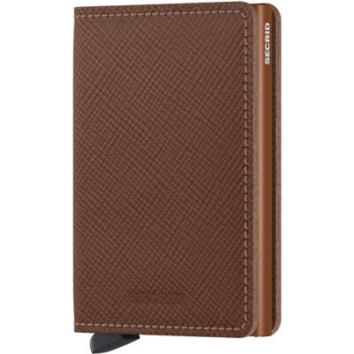 Mały portfel RFID Slimwallet Secrid Saffiano - caramel Mały portfel RFID Slimwallet Secrid Saffiano - caramel