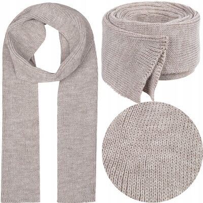 Majka Męski Beżowy Szal Klasyczny Szalik Jesienny Zimowy Unisex 180X20Cm Majka Męski Beżowy Szal Klasyczny Szalik Jesienny Zimowy Unisex 180X20Cm
