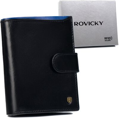 Męski portfel skórzany z RFID Protect Rovicky Męski portfel skórzany z RFID Protect Rovicky