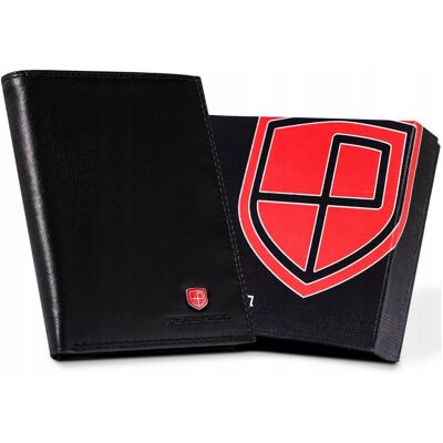 Peterson Męski portfel ze skóry naturalnej ochrona RFID czarny Peterson Męski portfel ze skóry naturalnej ochrona RFID czarny