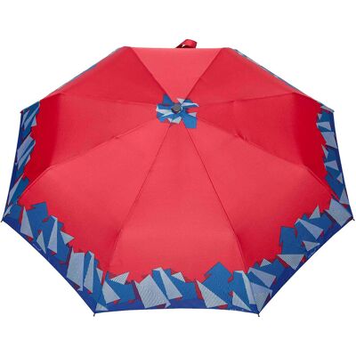MOCNA automatyczna parasolka marki PARASOL, czerwona z origami MOCNA automatyczna parasolka marki PARASOL, czerwona z origami