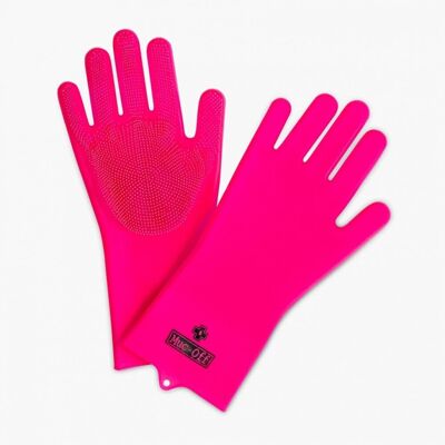 Inny producent Muc-Off Rękawice Do Mycia Scrubber Gloves Różowe M Inny producent Muc-Off Rękawice Do Mycia Scrubber Gloves Różowe M