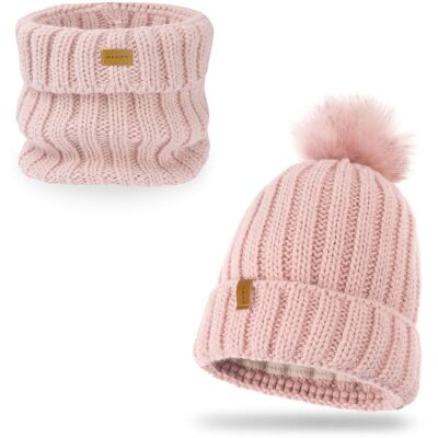 Nandy Komplet Dziecięcy Komin Czapka Z Polarem - ZEST-CG-2311423-P-ROZ Nandy Komplet Dziecięcy Komin Czapka Z Polarem - ZEST-CG-2311423-P-ROZ