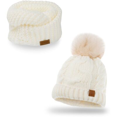 Nandy Komplet Dziecięcy Komin Czapka Z Polarem - Zest-Ck-17208-Ecru Nandy Komplet Dziecięcy Komin Czapka Z Polarem - Zest-Ck-17208-Ecru