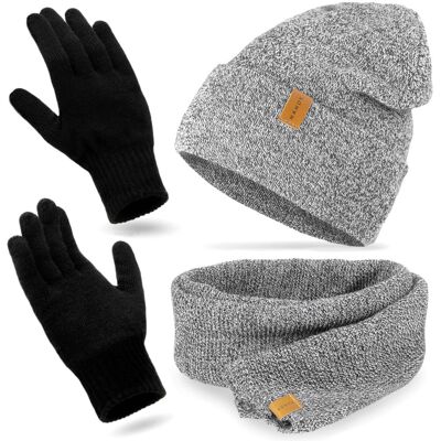 Nandy Polski Komplet Zimowy Czapka Szal Rękawiczki - Zest-Csr-14002-Jsz-M Nandy Polski Komplet Zimowy Czapka Szal Rękawiczki - Zest-Csr-14002-Jsz-M