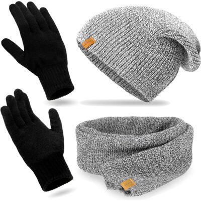 Nandy Polski Komplet Zimowy Czapka Szal Rękawiczki - Zest-Csr-17026-Jsz-M Nandy Polski Komplet Zimowy Czapka Szal Rękawiczki - Zest-Csr-17026-Jsz-M