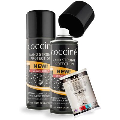 Nano Strong Protection do Butów x2 z Chusteczkami Coccine Zestaw 3w1 Nano Strong Protection do Butów x2 z Chusteczkami Coccine Zestaw 3w1