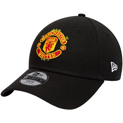 New Era 9Forty Kids Core Manchester United Fc Cap 11217685, Dla Chłopca, Czapka Z Daszkiem, Czarny New Era 9Forty Kids Core Manchester United Fc Cap 11217685, Dla Chłopca, Czapka Z Daszkiem, Czarny