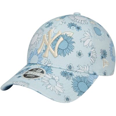 New Era 9FORTY New York Yankees Floral All Over Print Cap 60435004, Kobieta, Czapka z daszkiem, Niebieski New Era 9FORTY New York Yankees Floral All Over Print Cap 60435004, Kobieta, Czapka z daszkiem, Niebieski