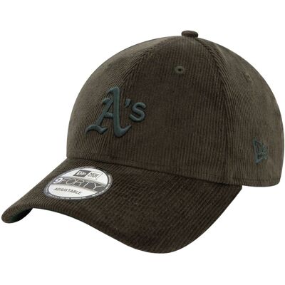 New Era 9FORTY Oakland Athletics MLB Cord Cap 60580821, Mężczyzna, Czapka z daszkiem, Zielony New Era 9FORTY Oakland Athletics MLB Cord Cap 60580821, Mężczyzna, Czapka z daszkiem, Zielony