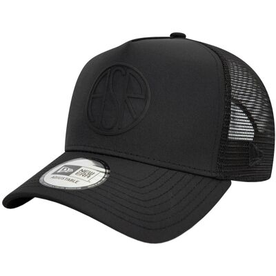 New Era E-Frame AS Roma Trucker Cap 60572399, Kobieta/Mężczyzna, Czapka z daszkiem, Czarny New Era E-Frame AS Roma Trucker Cap 60572399, Kobieta/Mężczyzna, Czapka z daszkiem, Czarny