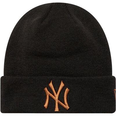 New Era League Essential New York Yankees Beanie Hat 60580722, Kobieta/Mężczyzna, Czapka, Czarny New Era League Essential New York Yankees Beanie Hat 60580722, Kobieta/Mężczyzna, Czapka, Czarny