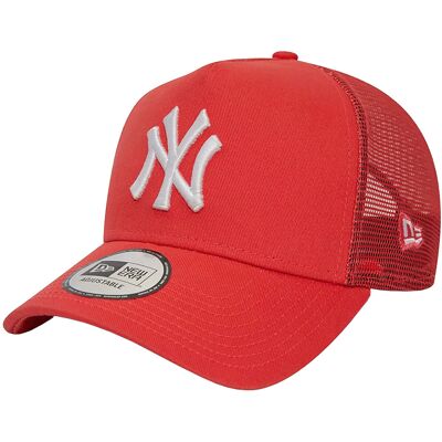 New Era League Essentials Trucker New York Yankees Cap 60435246, Kobieta/Mężczyzna, Czapka z daszkiem, Czerwony New Era League Essentials Trucker New York Yankees Cap 60435246, Kobieta/Mężczyzna, Czapka z daszkiem, Czerwony