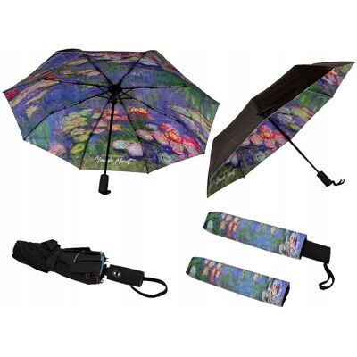 Parasol automat, składany - C. Monet, Lilie wodne (pod spodem) (CARMANI) Parasol automat, składany - C. Monet, Lilie wodne (pod spodem) (CARMANI)
