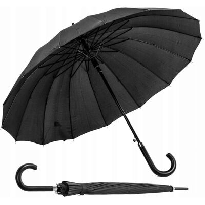 inna (Inny) parasol bez pokrowca, długi, manualny, składany, XL czarny inna (Inny) parasol bez pokrowca, długi, manualny, składany, XL czarny