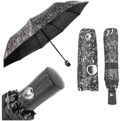 Inny producent Parasol czarny krople deszczu półautomat parasolka do torebki mocna Inny producent Parasol czarny krople deszczu półautomat parasolka do torebki mocna