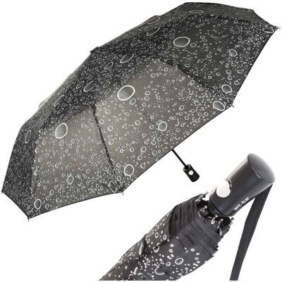 Inny producent Parasol czarny wzór krople deszczu półautomat Inny producent Parasol czarny wzór krople deszczu półautomat