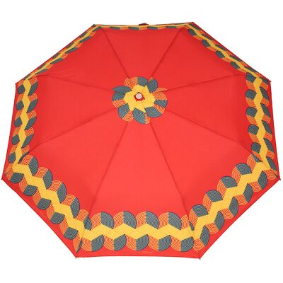 Fisher & Paykel Parasol damski automatyczny Tarcze na czerwonym Wiatroodporny Fisher & Paykel Parasol damski automatyczny Tarcze na czerwonym Wiatroodporny