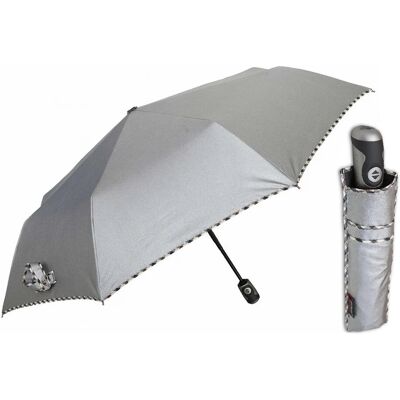 Parasol Damski Carbon Steel pełny Automat Srebrny Metalic Parasol Damski Carbon Steel pełny Automat Srebrny Metalic