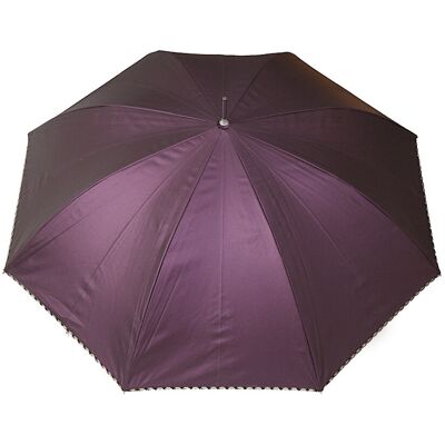 Parasol damski metalik fiolet, Automatyczny, Wiatroodporny Parasol damski metalik fiolet, Automatyczny, Wiatroodporny