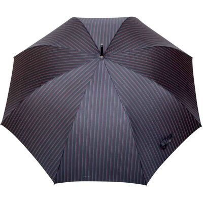 Parasol Długi Męski Klasyczny, wzór Prążki czarny Parasol Długi Męski Klasyczny, wzór Prążki czarny