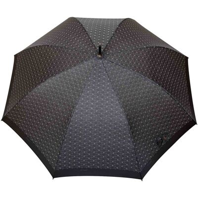 Parasol Długi Męski Klasyczny ze wzorem Mozaika 3D czarny Parasol Długi Męski Klasyczny ze wzorem Mozaika 3D czarny