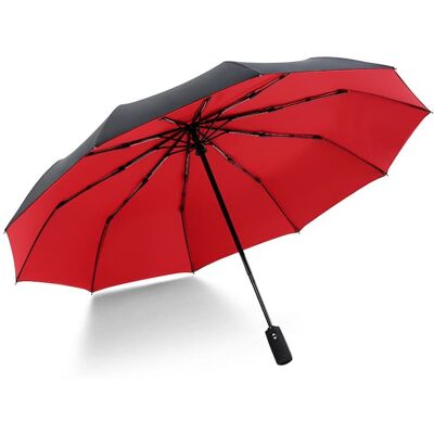 KRAGO ACCESSORIES Parasol Double 10-szprychowy, automatyczny z podwójną czaszą czerwony KRAGO ACCESSORIES Parasol Double 10-szprychowy, automatyczny z podwójną czaszą czerwony