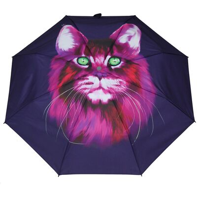 Fisher & Paykel PARASOL MANUALNY z nadrukiem cyfrowym Kot na fioletowym Filtr UV 50+ Fisher & Paykel PARASOL MANUALNY z nadrukiem cyfrowym Kot na fioletowym Filtr UV 50+