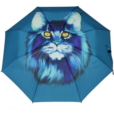Fisher & Paykel PARASOL MANUALNY z nadrukiem cyfrowym Kot na niebieskim Filtr UV 50+ Fisher & Paykel PARASOL MANUALNY z nadrukiem cyfrowym Kot na niebieskim Filtr UV 50+